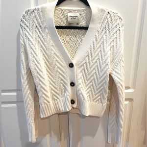 Abercrombie & Fitch Ivory Cardigan NWOT size XS